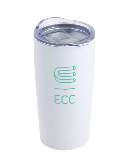 Society White 20 oz Insulated Tumbler w/ECC Logo