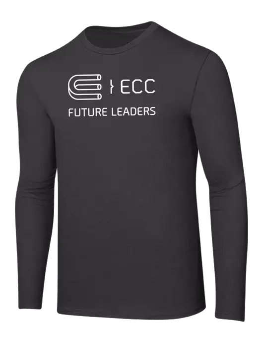 Ring Spun Charcoal 4.5 oz Long Sleeve T-Shirt w/ECC Future Leaders Logo