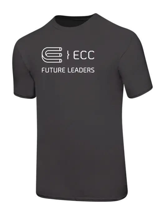 Ring Spun Charcoal 4.5 oz T-Shirt w/ECC Future Leaders Logo