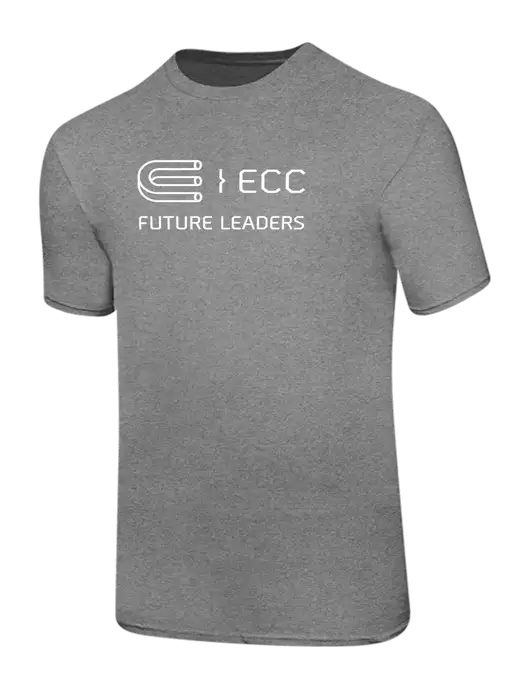 Ring Spun Light Heather Grey 4.5 oz T-Shirt w/ECC Future Leaders Logo