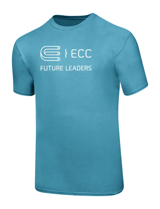 Ring Spun Light Sapphire 4.5 oz T-Shirt w/ECC Future Leaders Logo