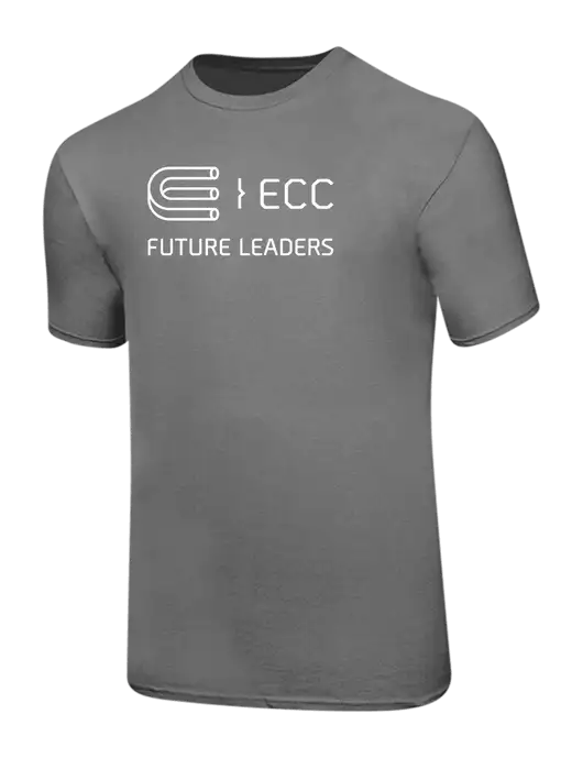 Ring Spun Medium Grey 4.5 oz T-Shirt w/ECC Future Leaders Logo