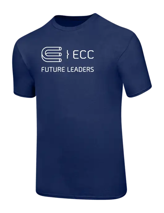 Ring Spun Navy 4.5 oz T-Shirt w/ECC Future Leaders Logo