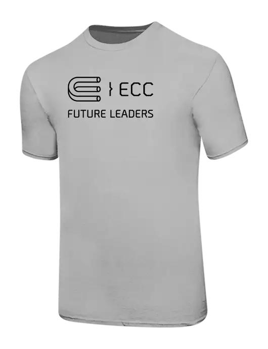 Ring Spun Silver 4.5 oz T-Shirt w/ECC Future Leaders Logo