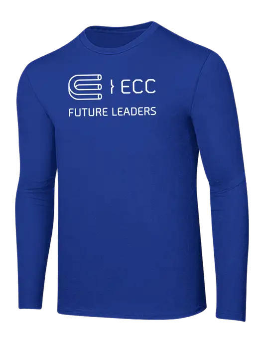 Ring Spun True Royal 4.5 oz Long Sleeve T-Shirt w/ECC Future Leaders Logo