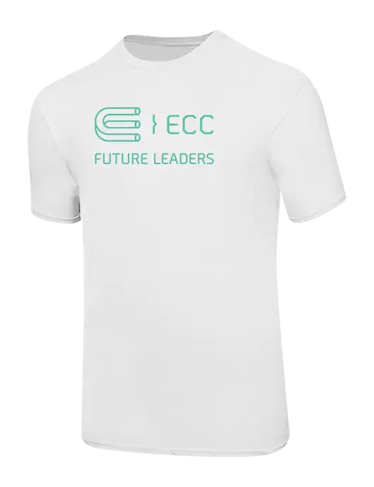 Ring Spun White 4.5 oz T-Shirt w/ECC Future Leaders Logo