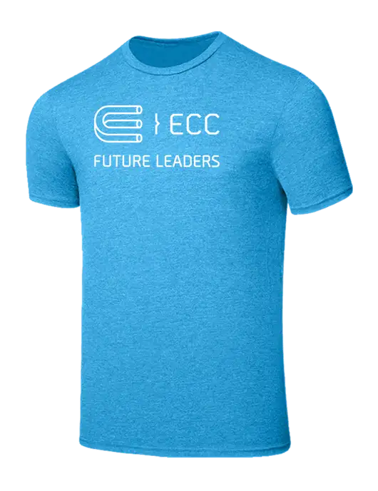 Seriously Soft Heathered Sapphire Blue T-Shirt w/ECC Future Leaders Logo