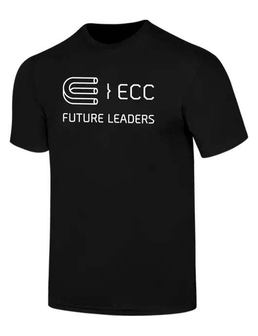 Simply Soft Black 4.5oz  Poly/Combed Ring Spun Cotton T-Shirt w/ECC Future Leaders Logo