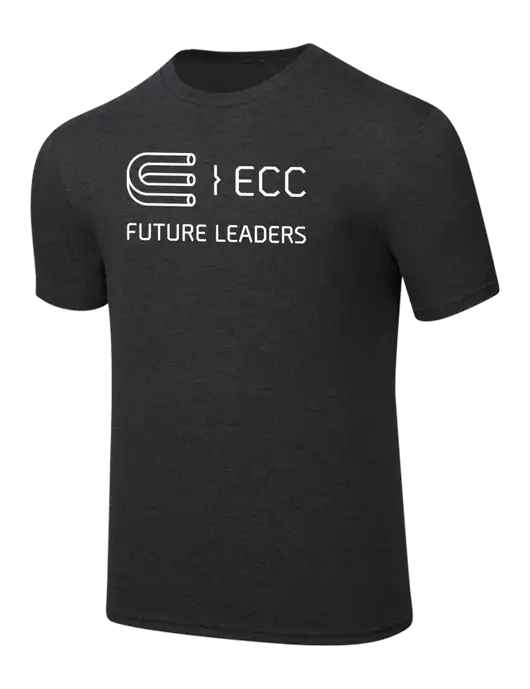 Simply Soft Black Frost 4.5oz  Poly/Combed Ring Spun Cotton T-Shirt w/ECC Future Leaders Logo
