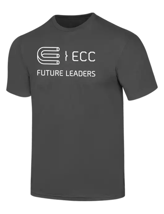 Simply Soft Charcoal 4.5oz  Poly/Combed Ring Spun Cotton T-Shirt w/ECC Future Leaders Logo