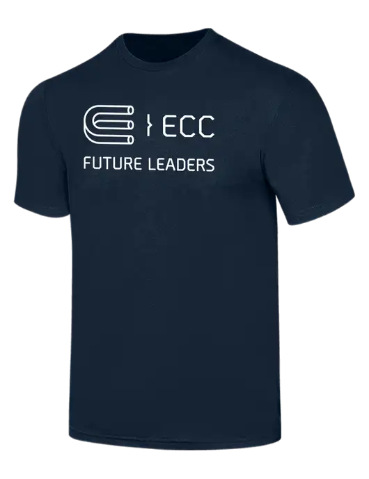 Simply Soft Navy 4.5oz  Poly/Combed Ring Spun Cotton T-Shirt w/ECC Future Leaders Logo