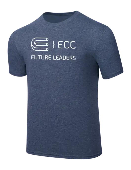 Simply Soft Navy Frost 4.5oz  Poly/Combed Ring Spun Cotton T-Shirt w/ECC Future Leaders Logo