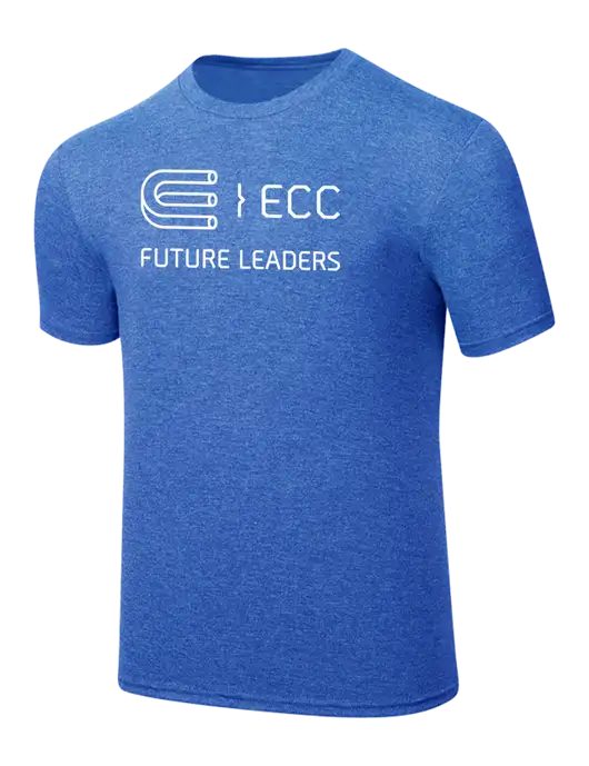 Simply Soft Royal Frost 4.5oz  Poly/Combed Ring Spun Cotton T-Shirt w/ECC Future Leaders Logo