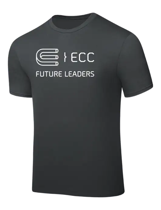 Dark Grey PosiCharge Competitor Tee w/ECC Future Leaders Logo