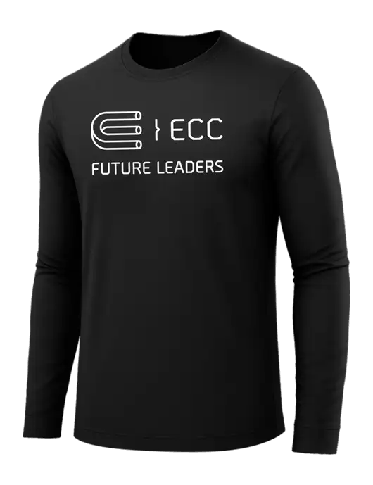 Long Sleeve Black PosiCharge Competitor Tee w/ECC Future Leaders Logo