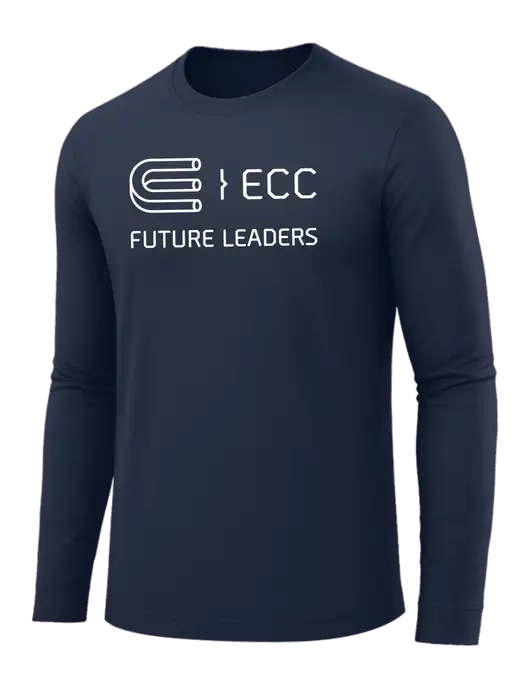 Long Sleeve Navy PosiCharge Competitor Tee w/ECC Future Leaders Logo