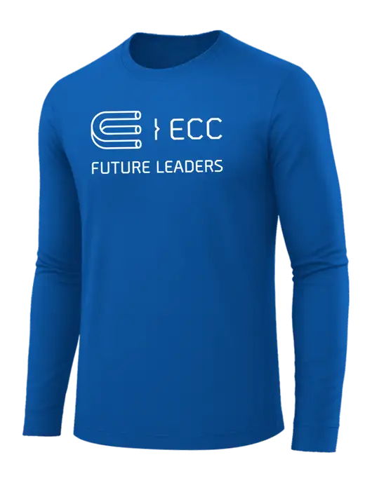 Long Sleeve Royal Blue PosiCharge Competitor Tee w/ECC Future Leaders Logo