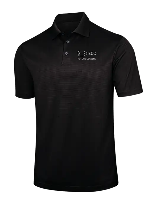 Black Performance Fine Jacquard Polo w/ECC Future Leaders Logo