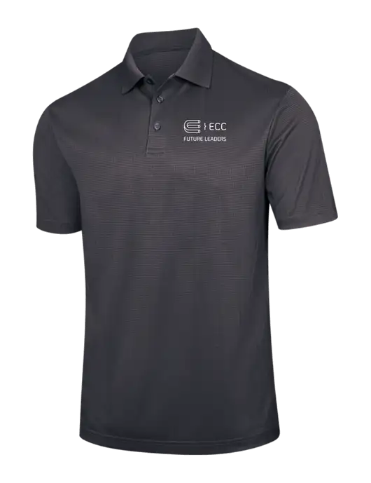 Dark Grey Performance Fine Jacquard Polo w/ECC Future Leaders Logo