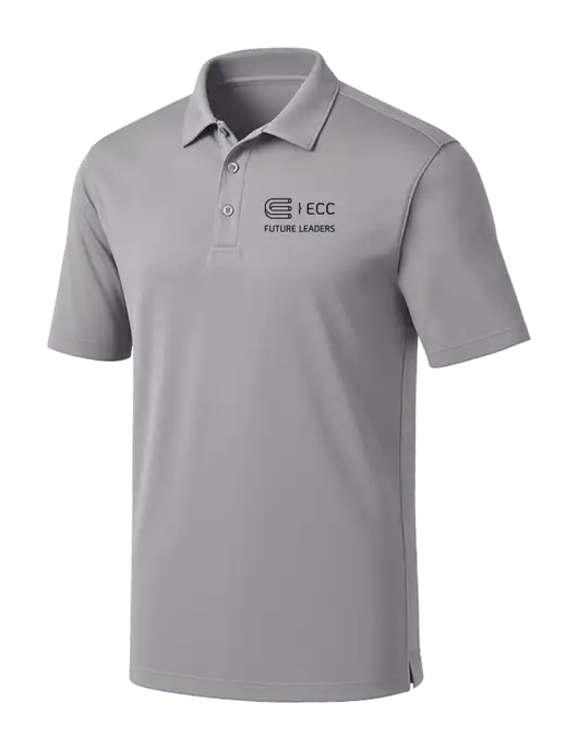 Light Grey Silk Touch Performance Polo w/ECC Future Leaders Logo