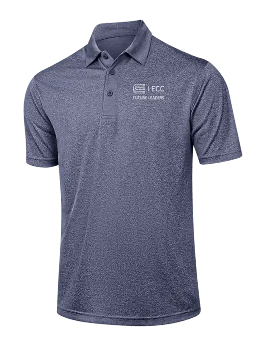 Navy Heather Contender Polo w/ECC Future Leaders Logo