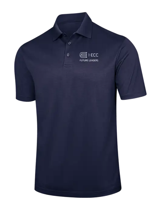 Navy Performance Fine Jacquard Polo w/ECC Future Leaders Logo