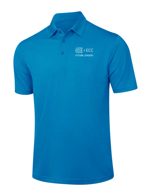 Sapphire Blue Heather Contender Polo w/ECC Future Leaders Logo