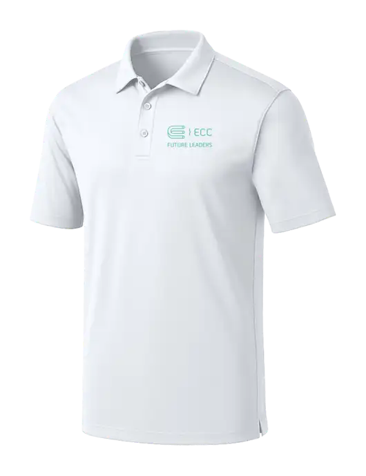 White Silk Touch Performance Polo w/ECC Future Leaders Logo