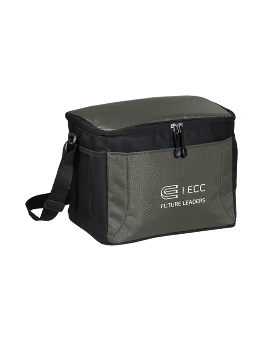 12 Can Grey/Black Cube Cooler w/ECC Future Leaders Logo
