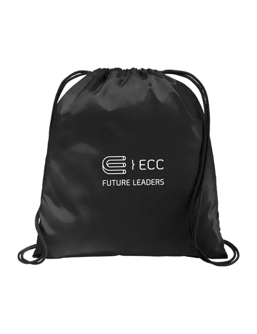 Drawstring  Black Cinch Pack w/ECC Future Leaders Logo
