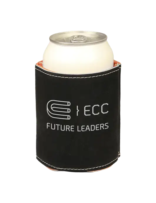 Black Leatherette Beverage Holder w/ECC Future Leaders Logo