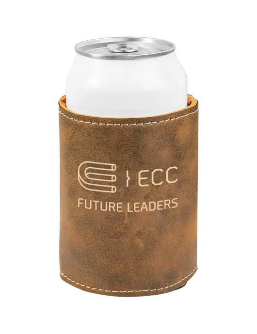 Rustic Leatherette Beverage Holder w/ECC Future Leaders Logo