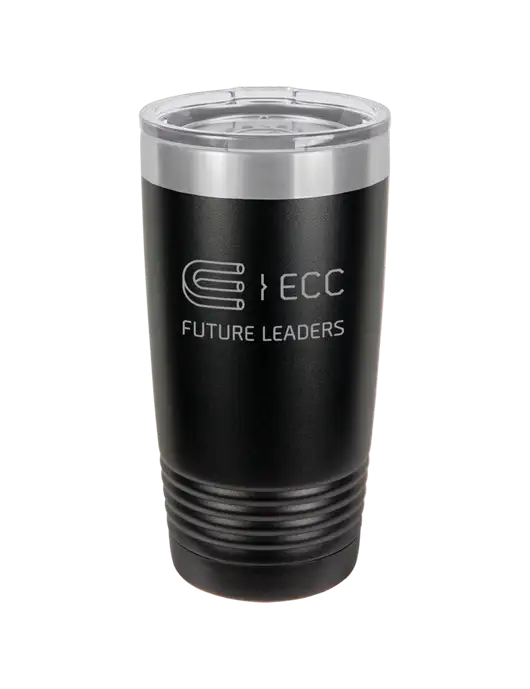 Polar Camel 20 oz Powder Coated Black Vacuum Insulated Tumbler w/ECC Future Leaders Logo