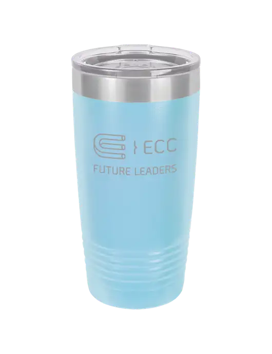 Polar Camel 20 oz Powder Coated Light Blue Vacuum Insulated Tumbler w/ECC Future Leaders Logo