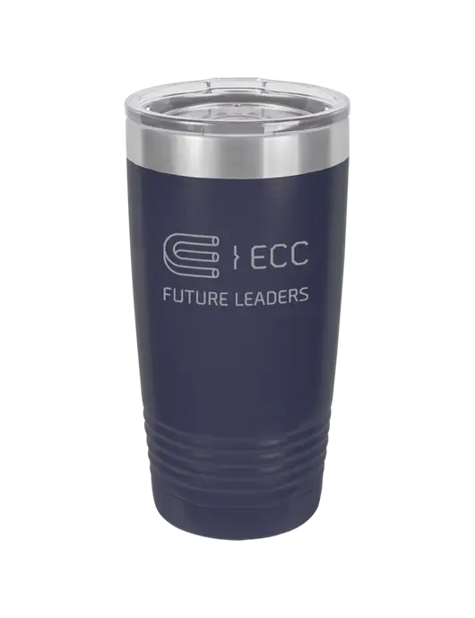 Polar Camel 20 oz Powder Coated Navy Vacuum Insulated Tumbler w/ECC Future Leaders Logo