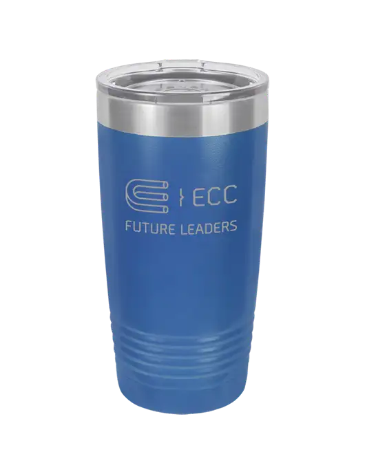 Polar Camel 20 oz Powder Coated Royal Vacuum Insulated Tumbler w/ECC Future Leaders Logo