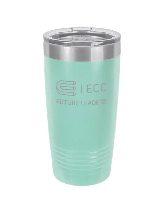 Polar Camel 20 oz Powder Coated Seafoam Vacuum Insulated Tumbler w/ECC Future Leaders Logo