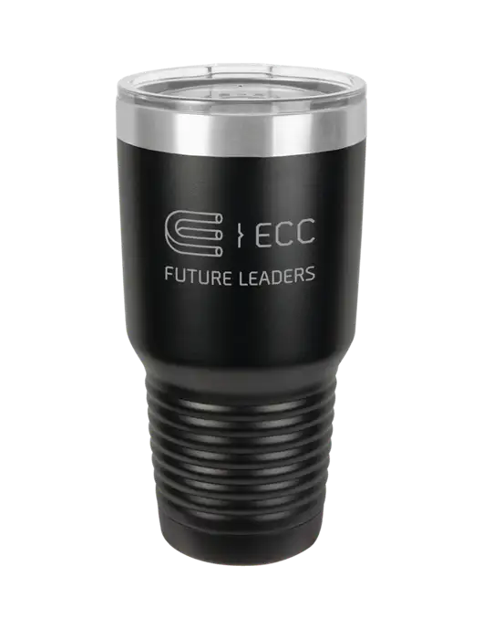 Polar Camel 30 oz Powder Coated Black Vacuum Insulated Tumbler w/ECC Future Leaders Logo