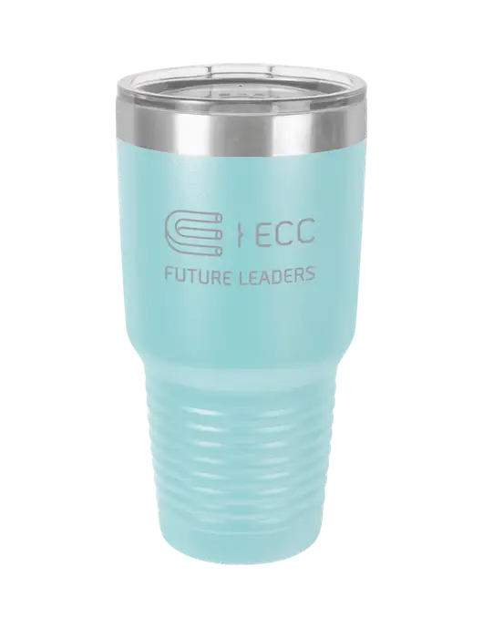 Polar Camel 30 oz Powder Coated Light Blue Vacuum Insulated Tumbler w/ECC Future Leaders Logo
