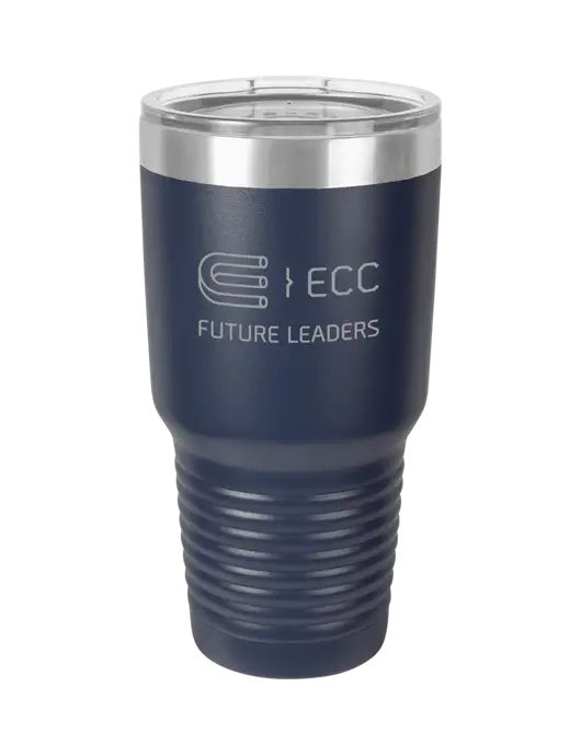 Polar Camel 30 oz Powder Coated Navy Vacuum Insulated Tumbler w/ECC Future Leaders Logo