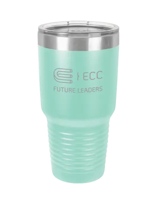 Polar Camel 30 oz Powder Coated Seafoam Vacuum Insulated Tumbler w/ECC Future Leaders Logo