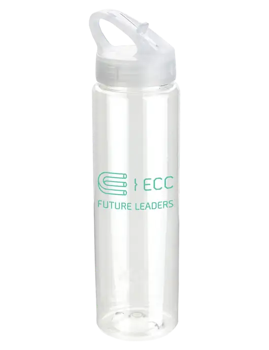 Buddy Clear 32 oz PET Bottle with Flip Lid w/ECC Future Leaders Logo