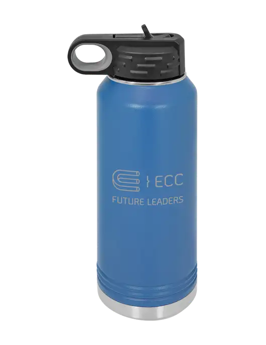 Polar Camel 32 oz Powder Coated Royal Vacuum Insulated Water Bottle w/ECC Future Leaders Logo