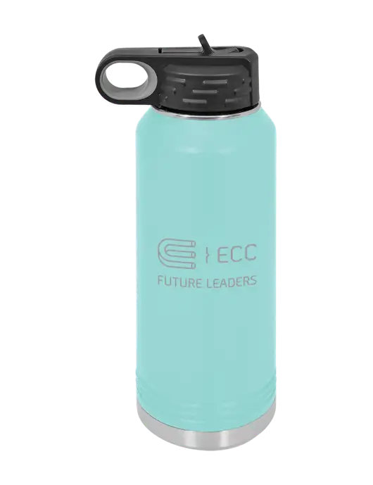 Polar Camel 32 oz Powder Coated Seafoam Vacuum Insulated Water Bottle w/ECC Future Leaders Logo