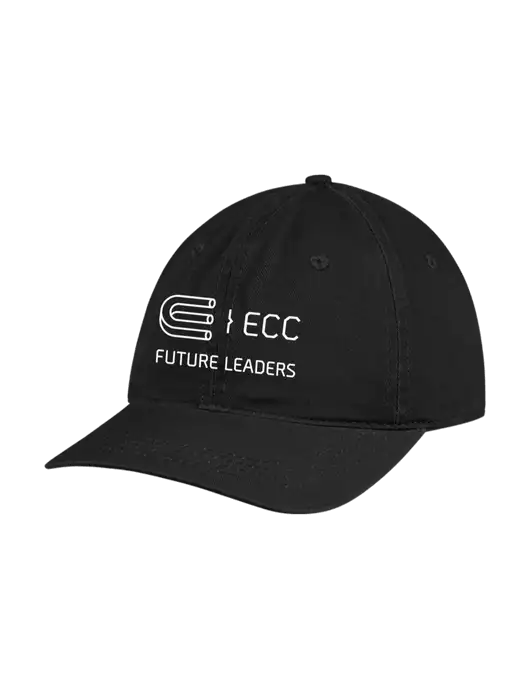 Garment Washed Unstructured Twill Black Cap w/ECC Future Leaders Logo
