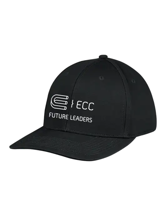 Premium Modern Structured Twill Black Snapback Cap w/ECC Future Leaders Logo