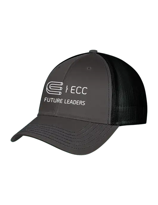 Charcoal & Black Mesh Trucker Cap Snap Back w/ECC Future Leaders Logo