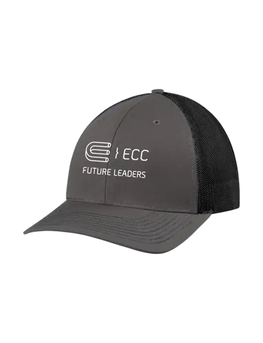 Richardson Adjustable Snapback Original 112 Trucker Cap Dark Grey w/Black Mesh w/ECC Future Leaders Logo