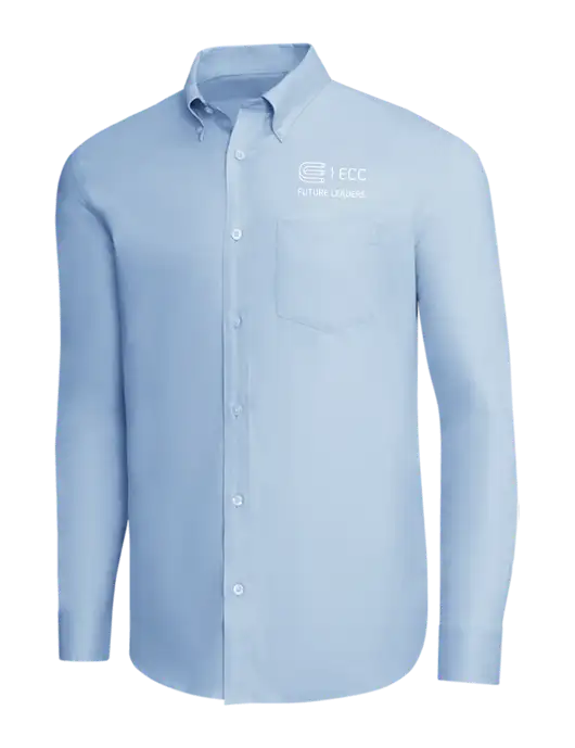 Brooks Brothers Light Blue Wrinkle-Free Stretch Pinpoint Shirt w/ECC Future Leaders Logo