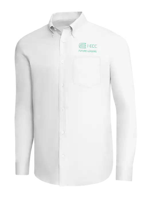 Brooks Brothers White Wrinkle-Free Stretch Pinpoint Shirt w/ECC Future Leaders Logo
